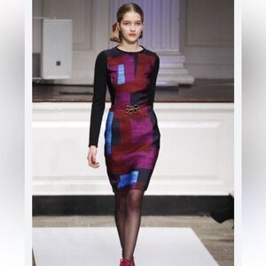 Nwot Oscar de la Renta colorblock Dress